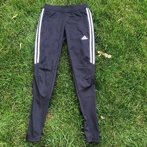 SOLD ADIDAS Black & White Jogger, Zip ankle XS